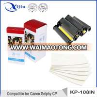 High quality 3 Ink Cartridge and 108 Paper KP-108IN for Canon Selphy CP1200